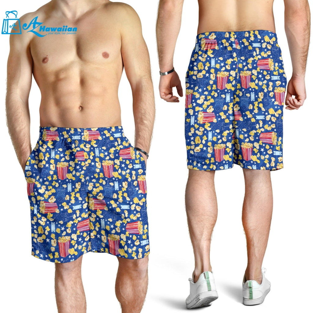 Popcorn Pattern Print Design 01 Men Shorts