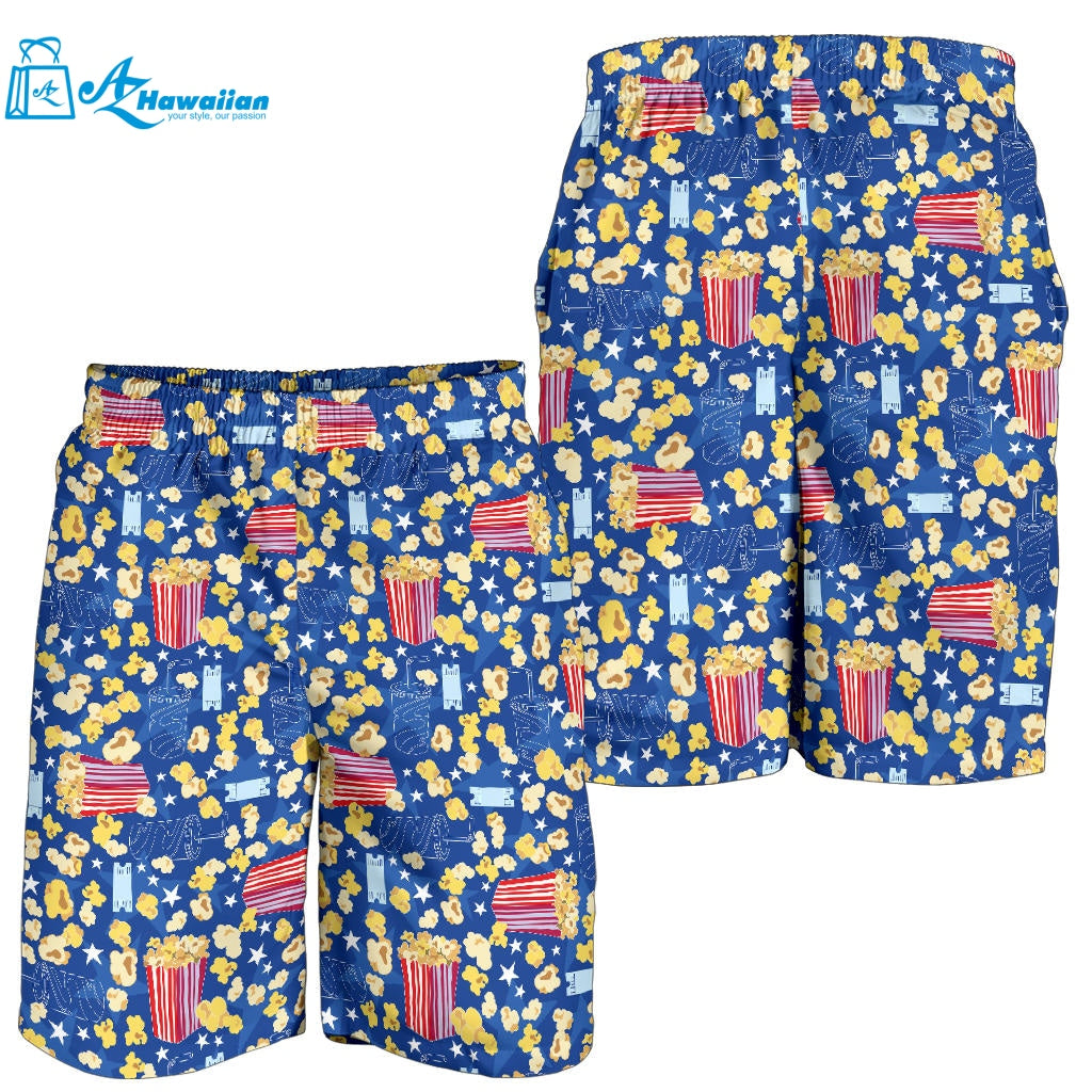 Popcorn Pattern Print Design 01 Men Shorts