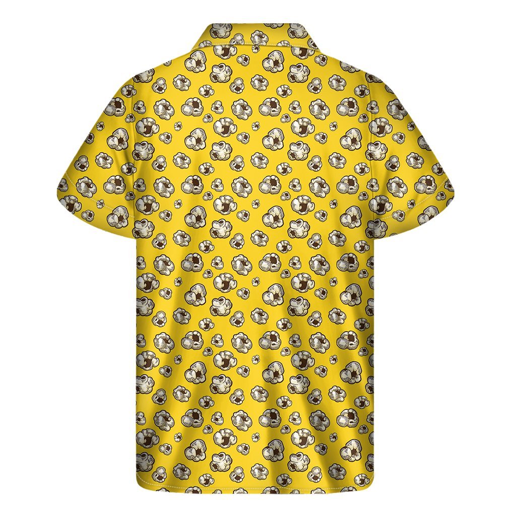 Popcorn Pattern Print Mens Short Sleeve Shirt Hawaiian