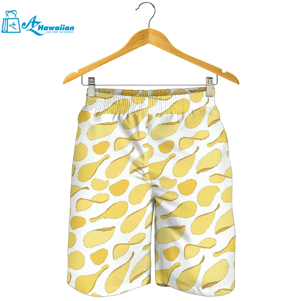 Potato Chips Pattern Print Design 02 Men Shorts