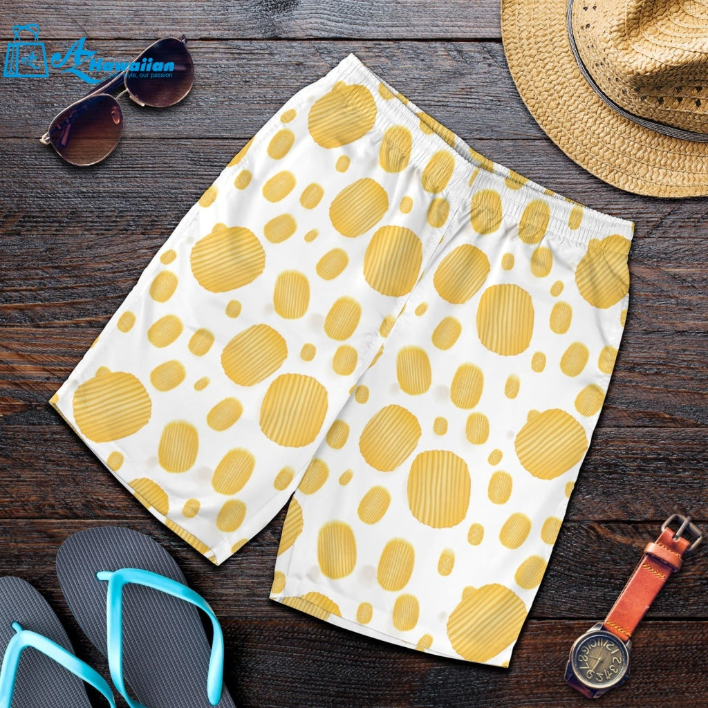 Potato Chips Pattern Print Design 03 Men Shorts