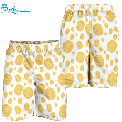 Potato Chips Pattern Print Design 03 Men Shorts