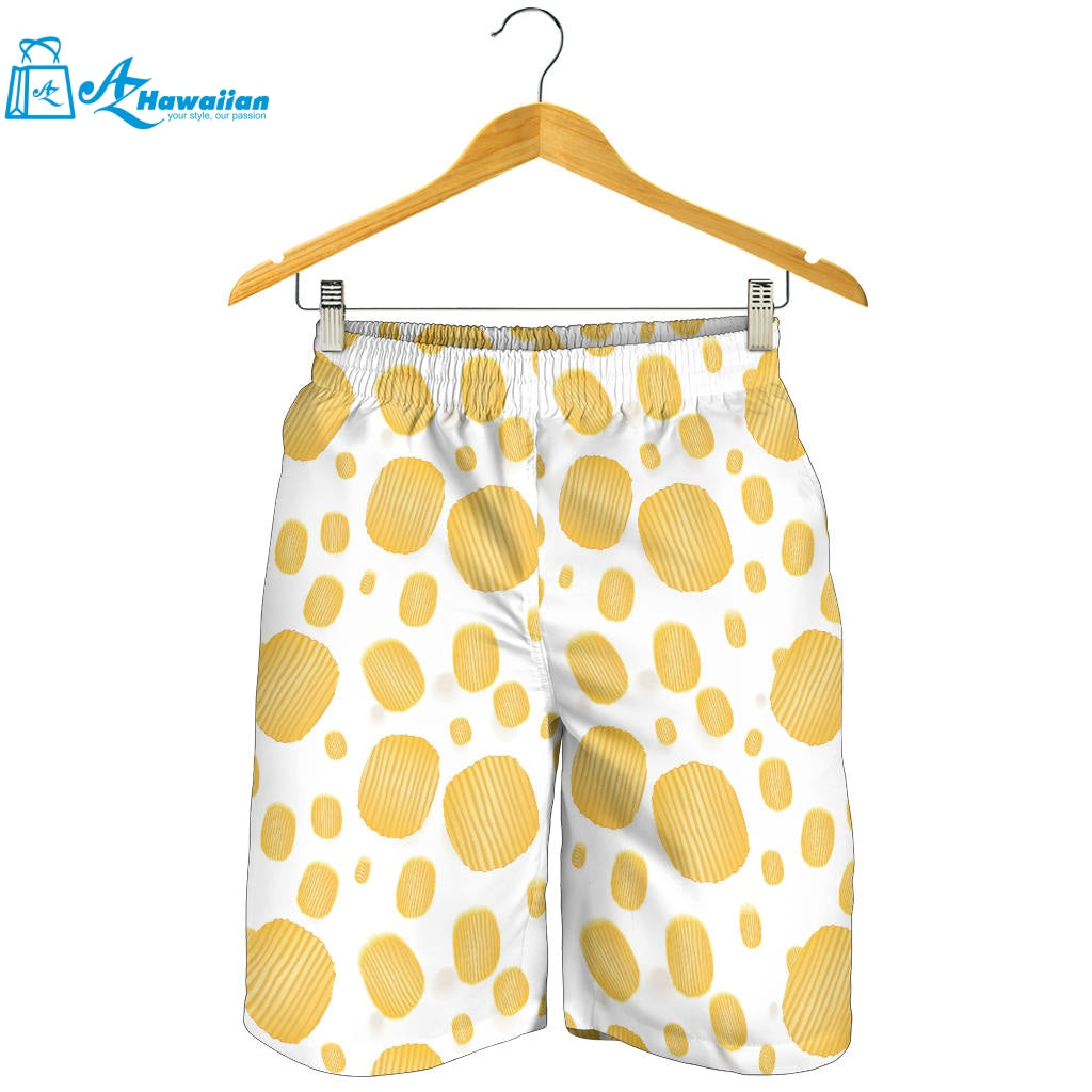 Potato Chips Pattern Print Design 03 Men Shorts