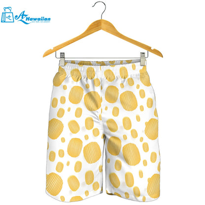 Potato Chips Pattern Print Design 03 Men Shorts