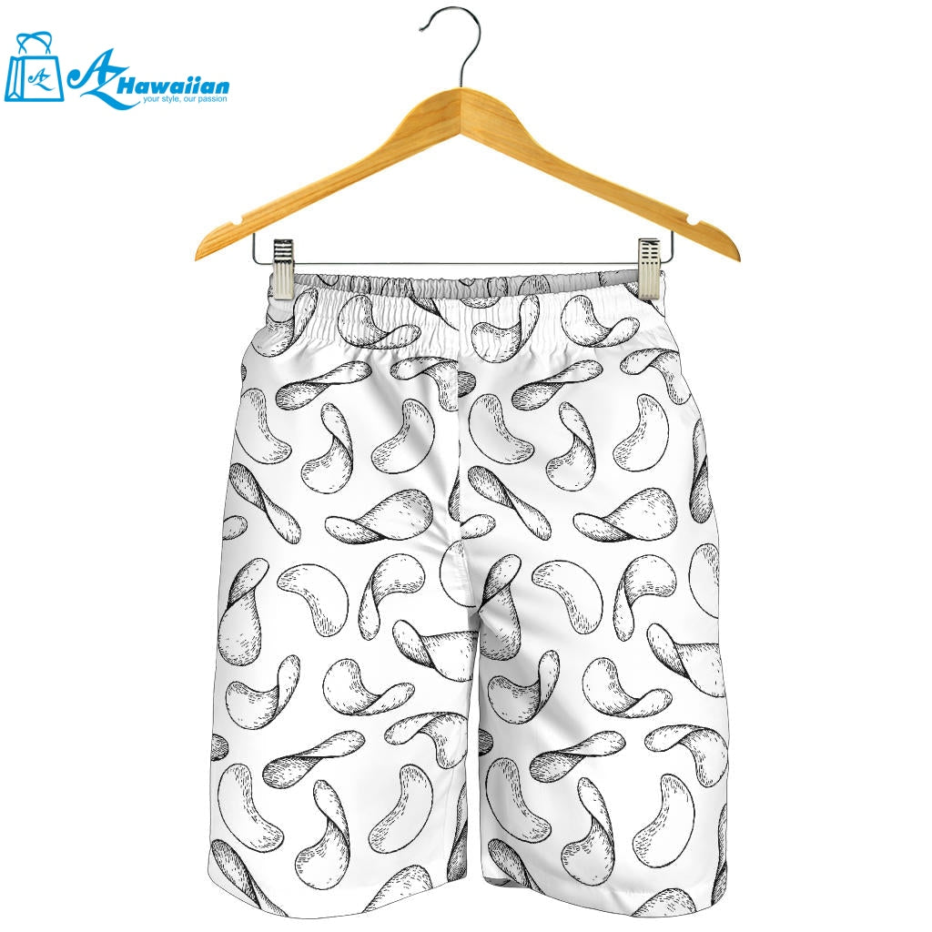 Potato Chips Pattern Print Design 04 Men Shorts