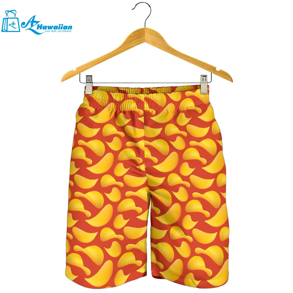 Potato Chips Pattern Print Design 05 Men Shorts