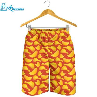 Potato Chips Pattern Print Design 05 Men Shorts