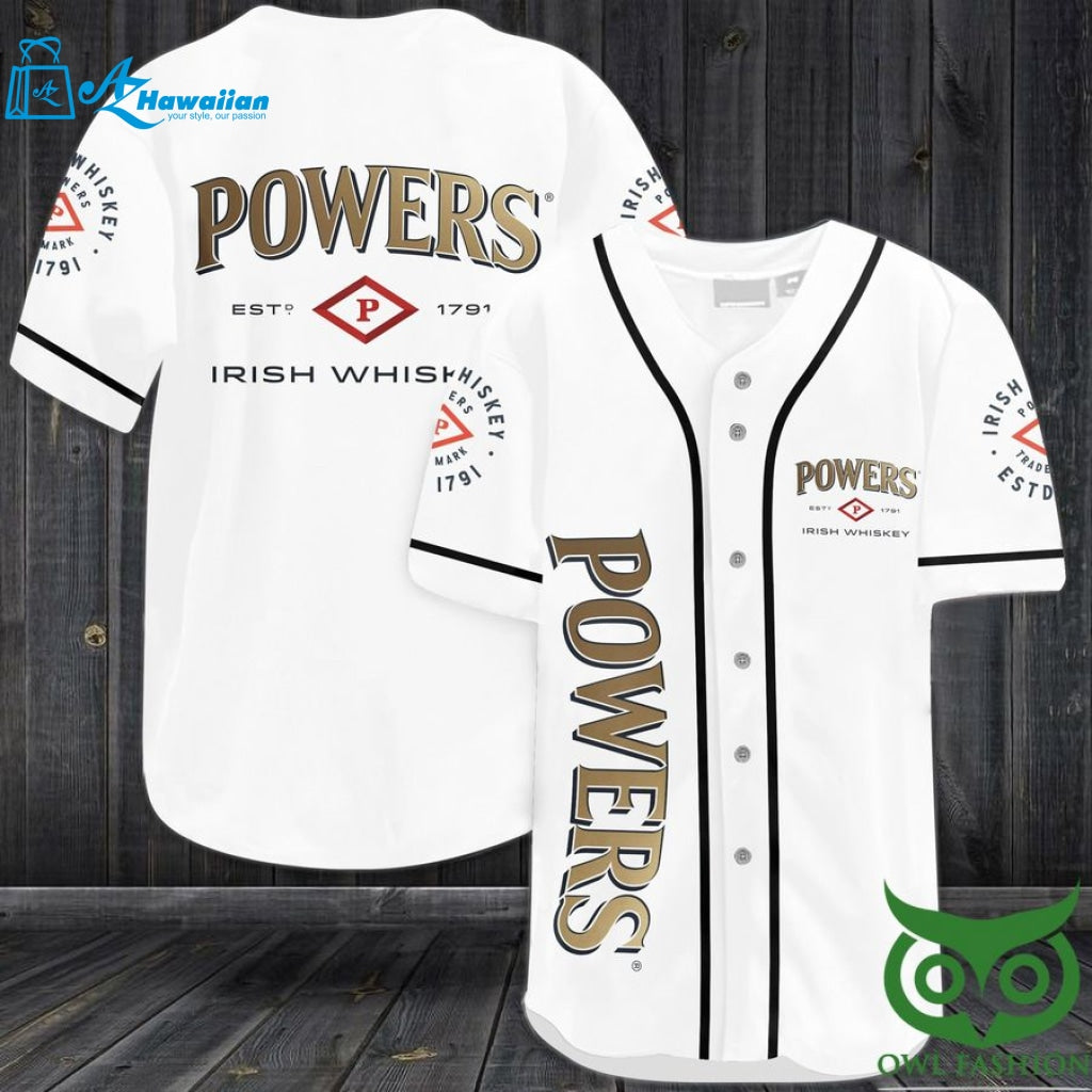 Powers Irish whiskey Baseball Jersey Shirt