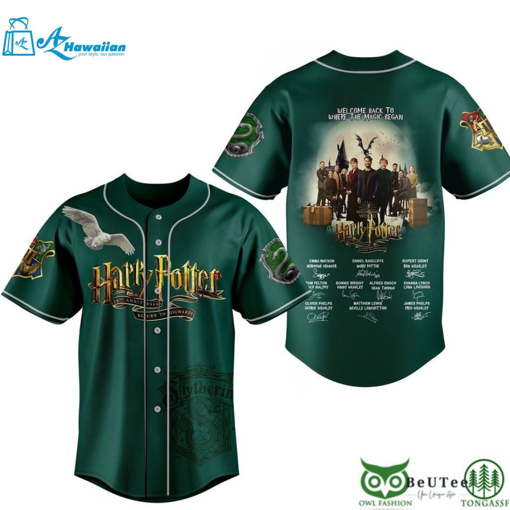 PREMIUM Harry Potter Slytherin Style Baseball JERSEY