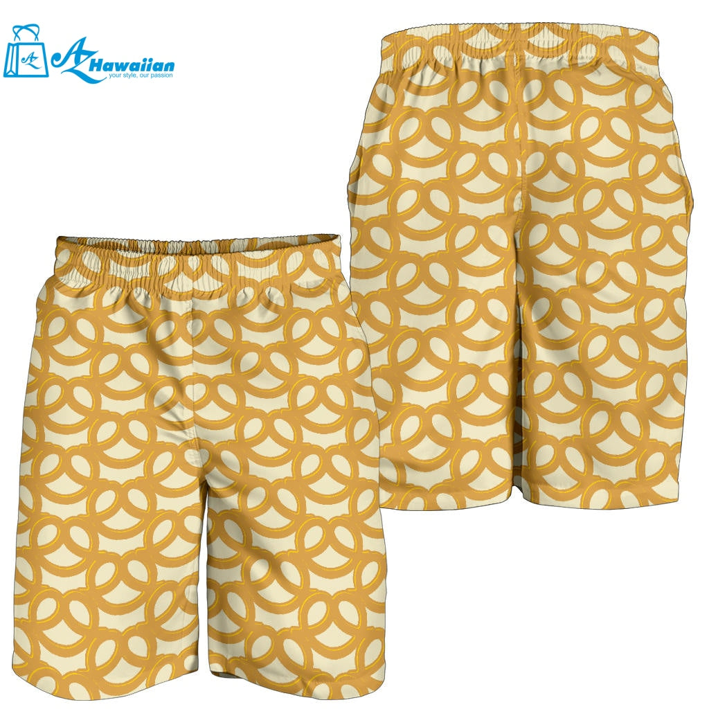 Pretzels Pattern Print Design 01 Men Shorts