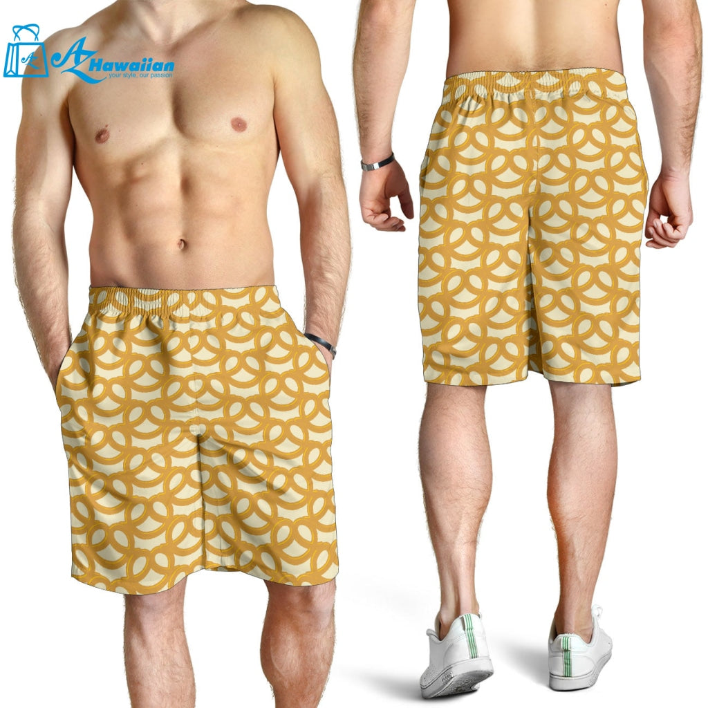 Pretzels Pattern Print Design 01 Men Shorts