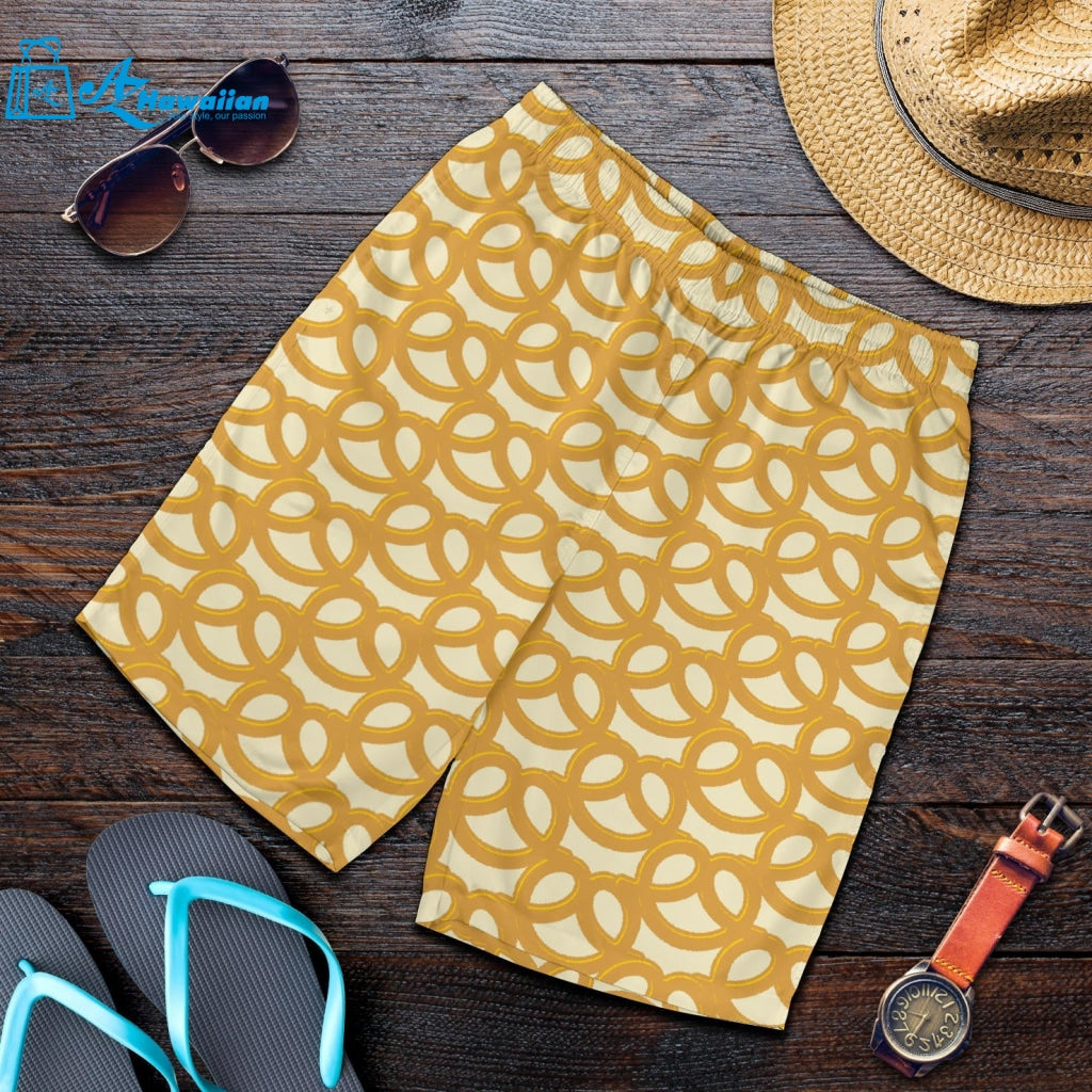 Pretzels Pattern Print Design 01 Men Shorts