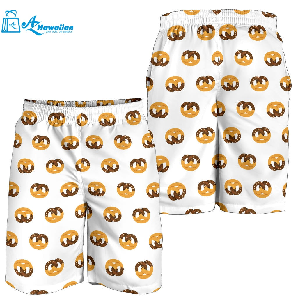 Pretzels Pattern Print Design 02 Men Shorts