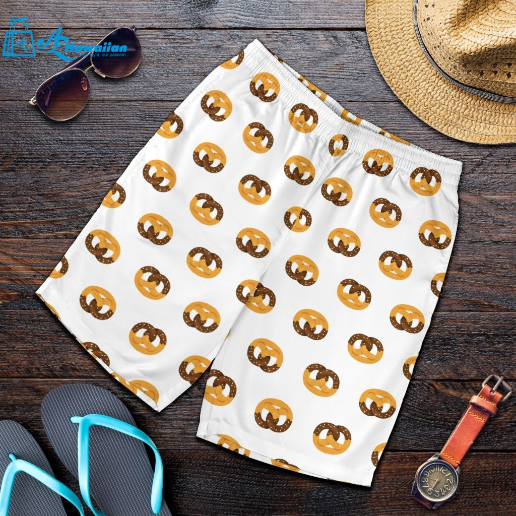 Pretzels Pattern Print Design 02 Men Shorts