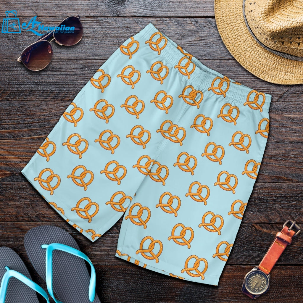 Pretzels Pattern Print Design 03 Men Shorts