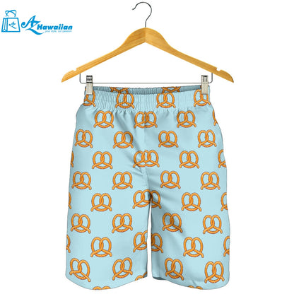 Pretzels Pattern Print Design 03 Men Shorts