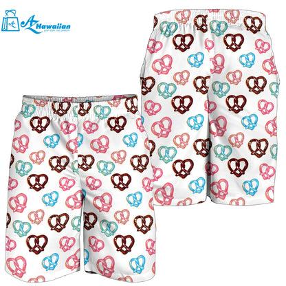 Pretzels Pattern Print Design 04 Men Shorts