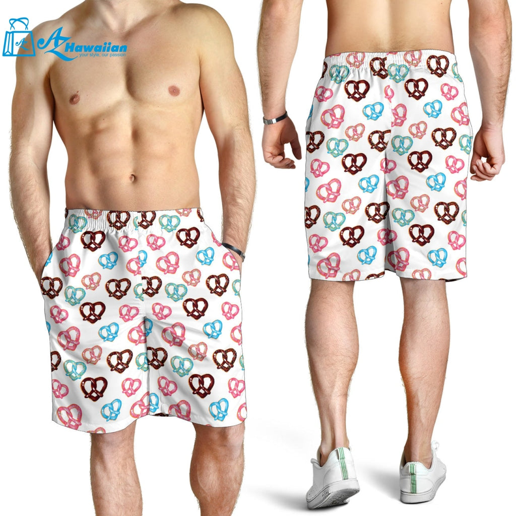 Pretzels Pattern Print Design 04 Men Shorts