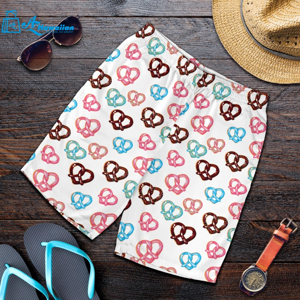 Pretzels Pattern Print Design 04 Men Shorts