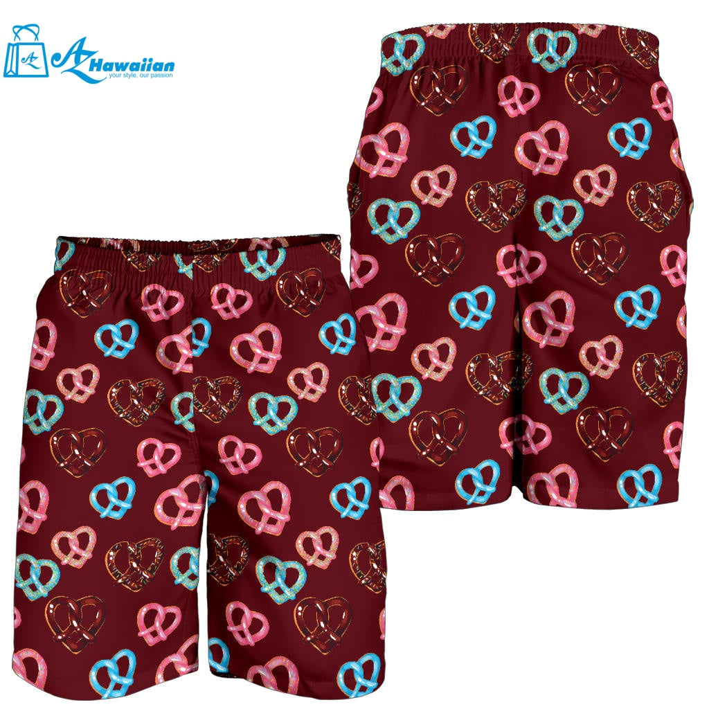 Pretzels Pattern Print Design 05 Men Shorts