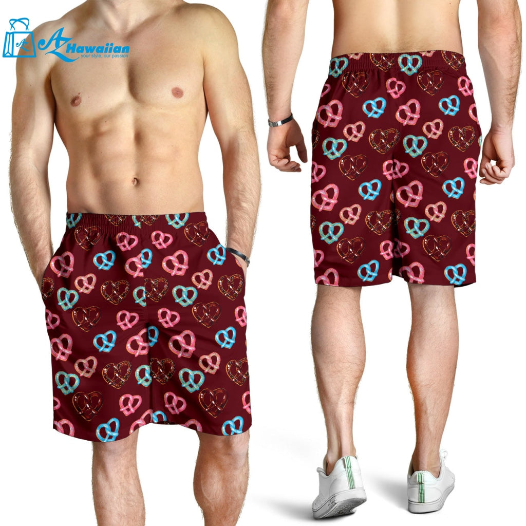 Pretzels Pattern Print Design 05 Men Shorts