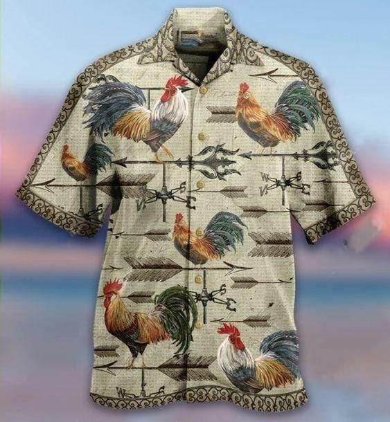 Weathervane Rooster 3D All Over Printed Hawaiian Shirt | Unique Beach