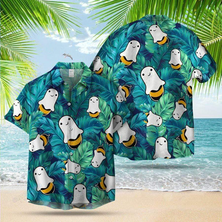 Hawaiian Aloha Shirts Boo Bee Halloween