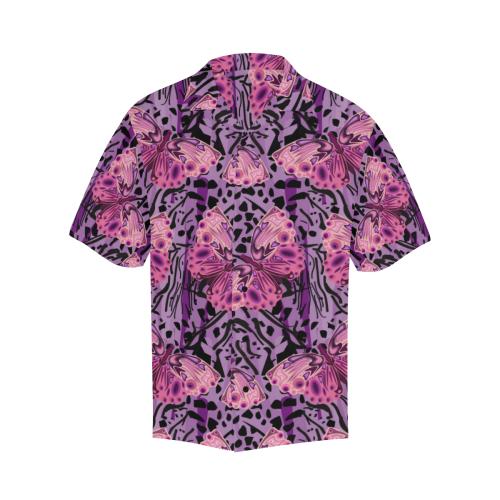 Purple Butterfly Leopard Hawaiian Shirt