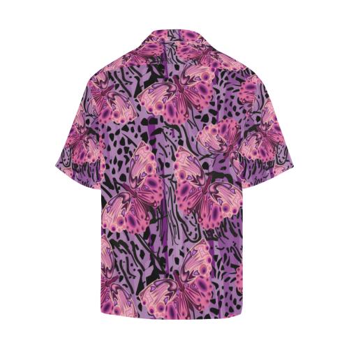 Purple Butterfly Leopard Hawaiian Shirt