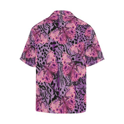 Purple Butterfly Leopard Hawaiian Shirt