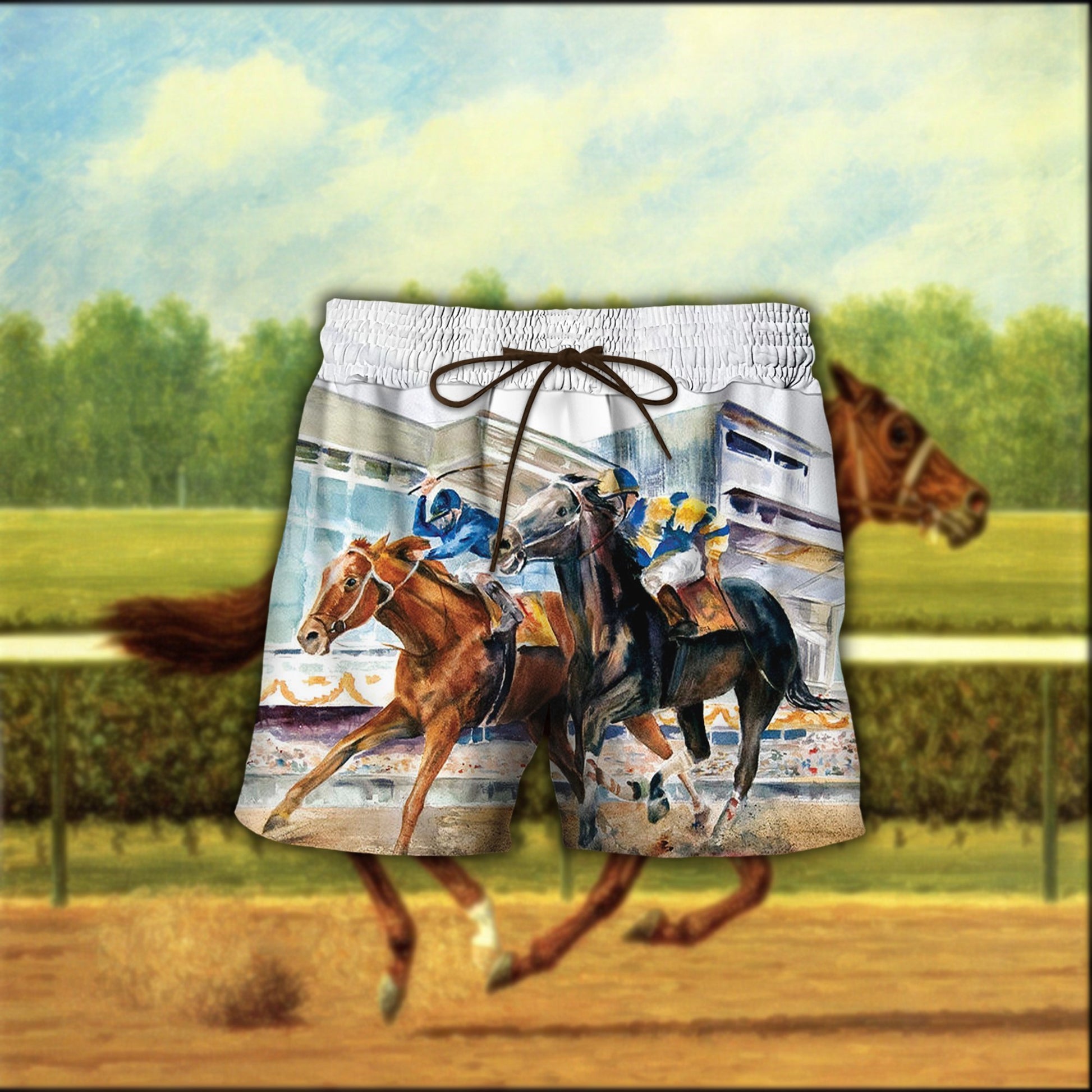 Horse Racing Hawaiian Shirt Set | Unisex | HS1051