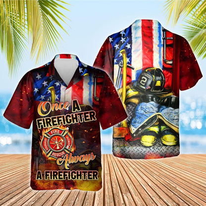 Once A Firefighter Always Shirt Qnn09Hw Hawaiian