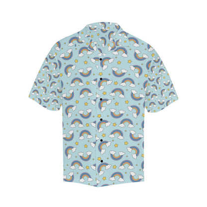 Rainbow Cloud Print Pattern Hawaiian Shirt