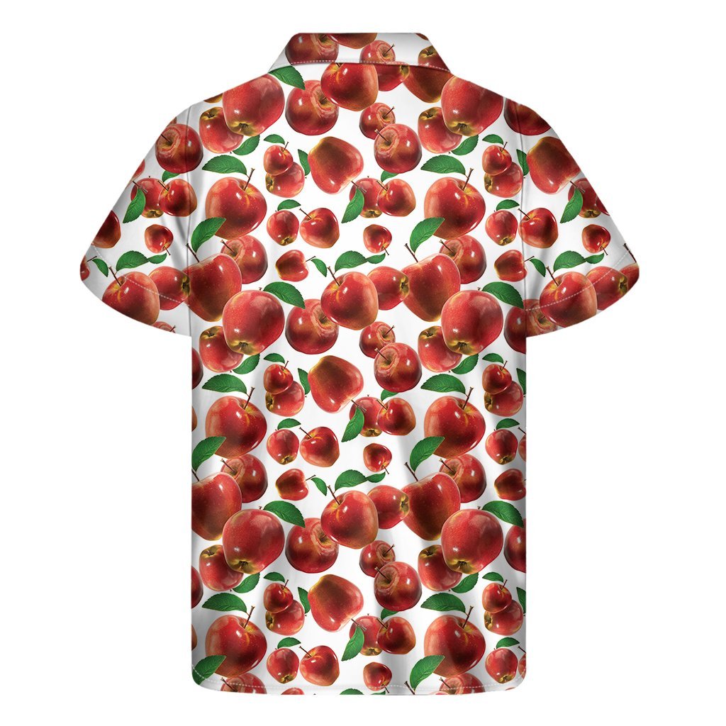 Red Apple Pattern Print Mens Short Sleeve Shirt Hawaiian