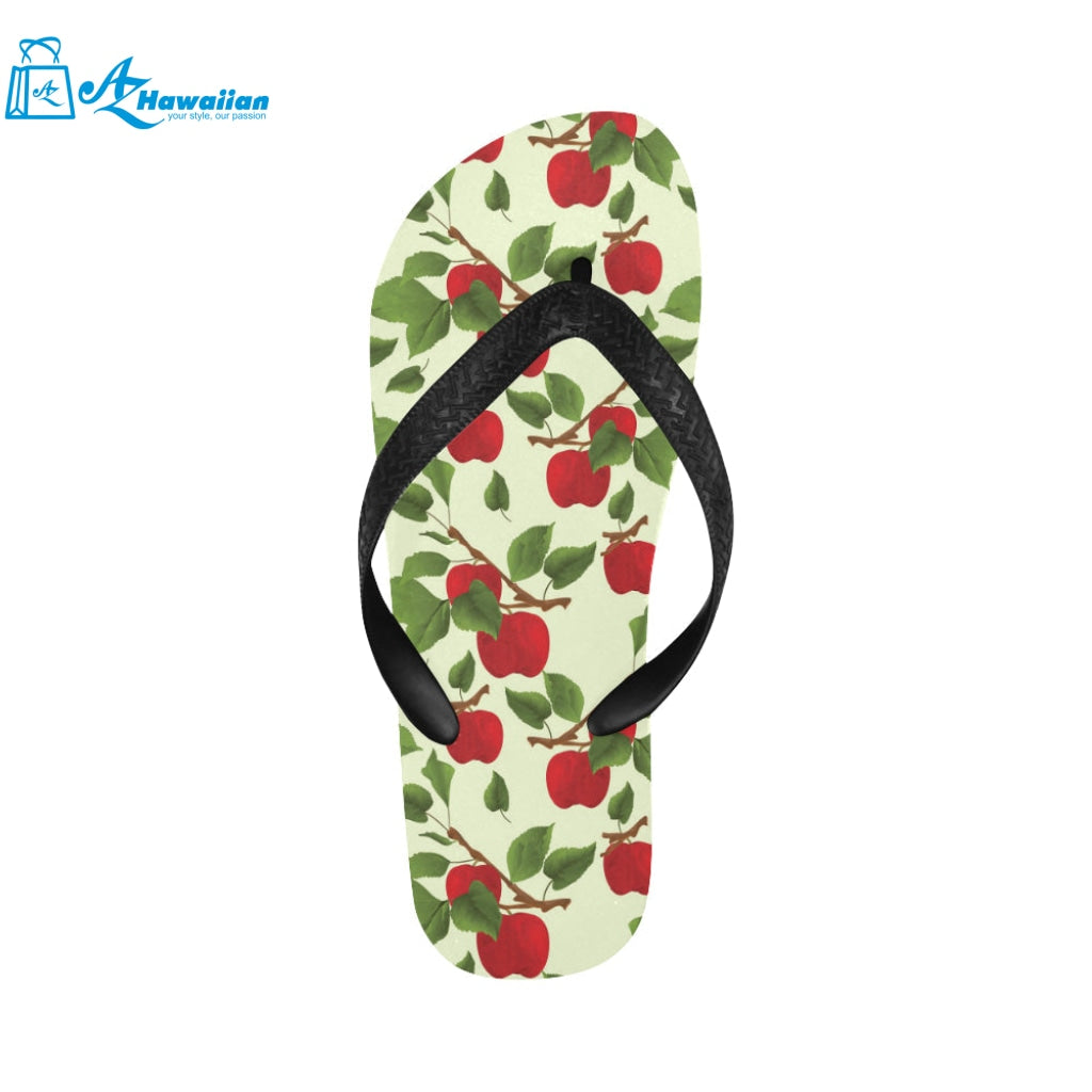 Red apples leaves pattern Unisex Flip Flops