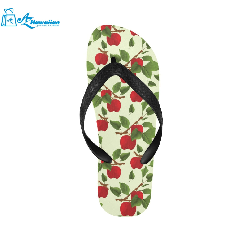 Red apples leaves pattern Unisex Flip Flops