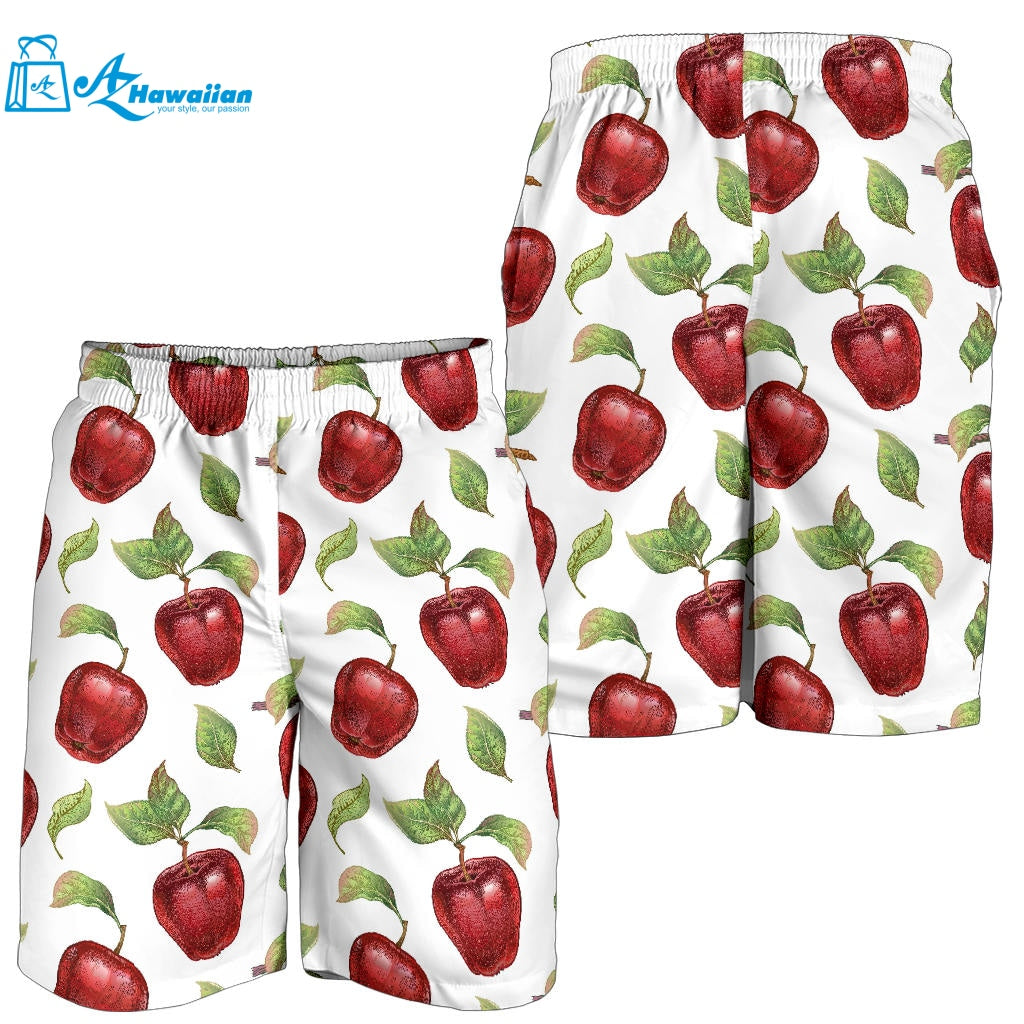 Red Apples Pattern Men Shorts