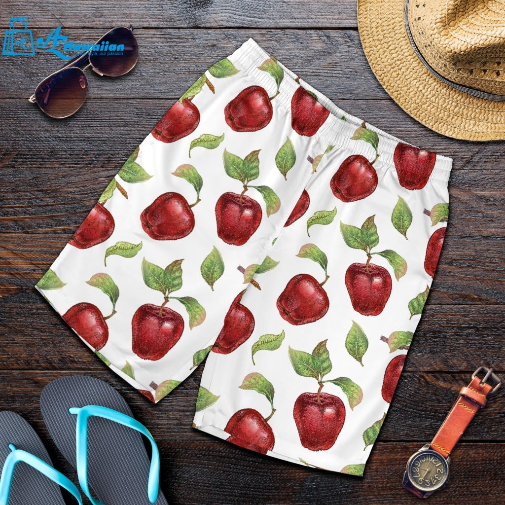 Red Apples Pattern Men Shorts