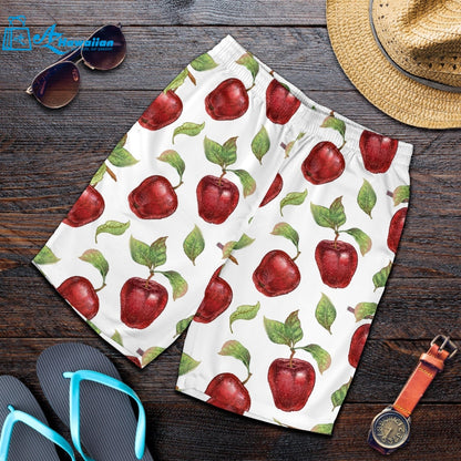 Red Apples Pattern Men Shorts