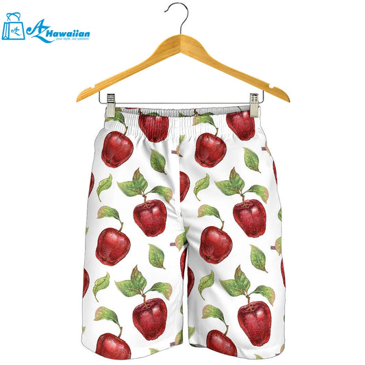 Red Apples Pattern Men Shorts