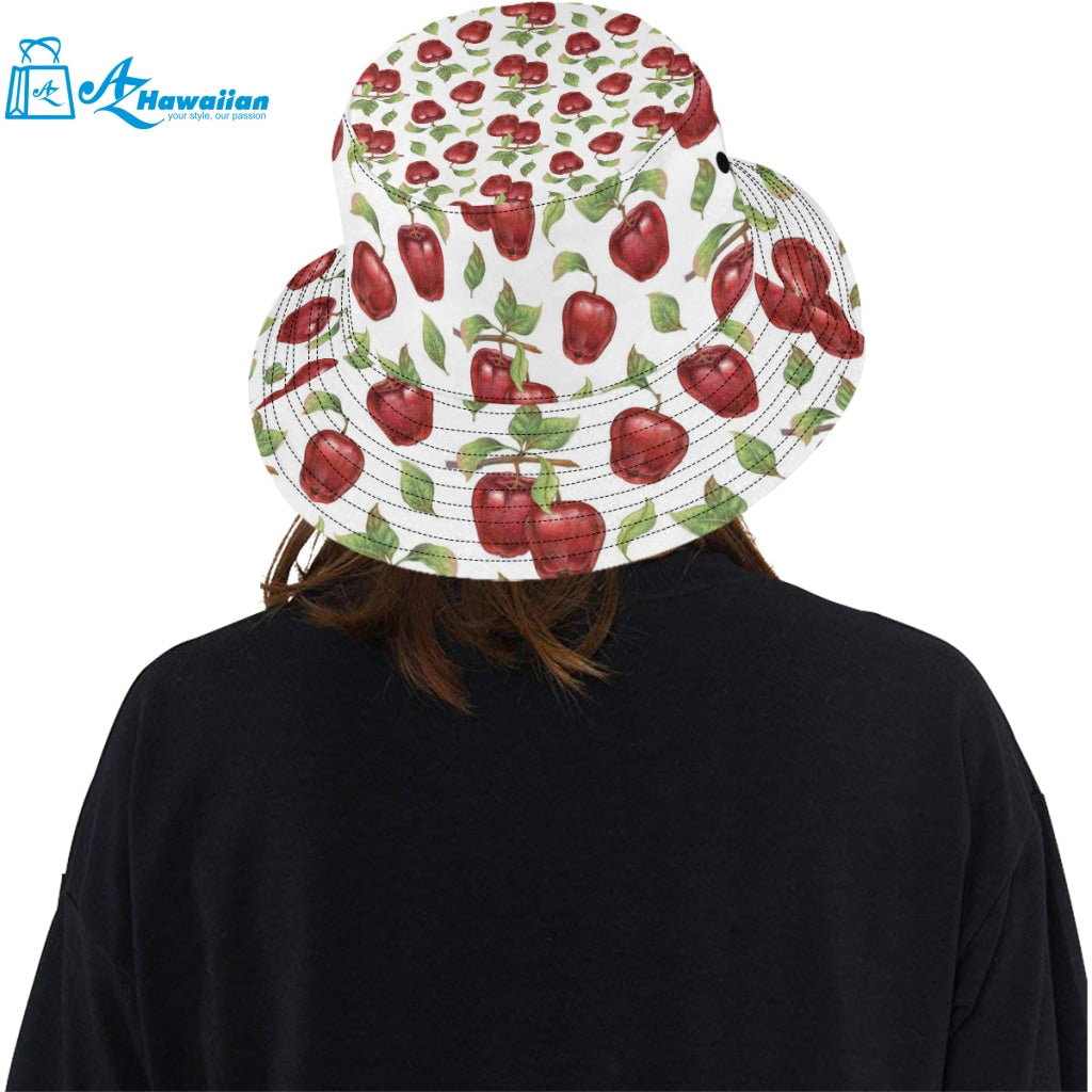 Red apples pattern Unisex Bucket Hat