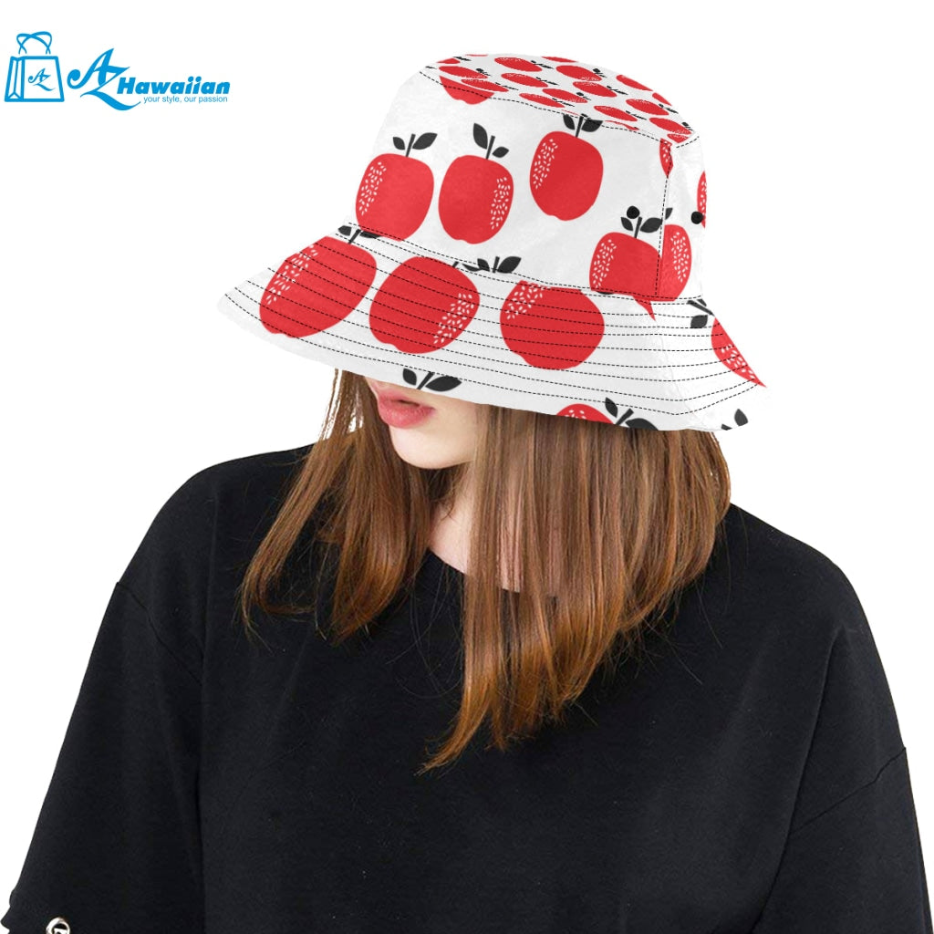 red apples white background Unisex Bucket Hat