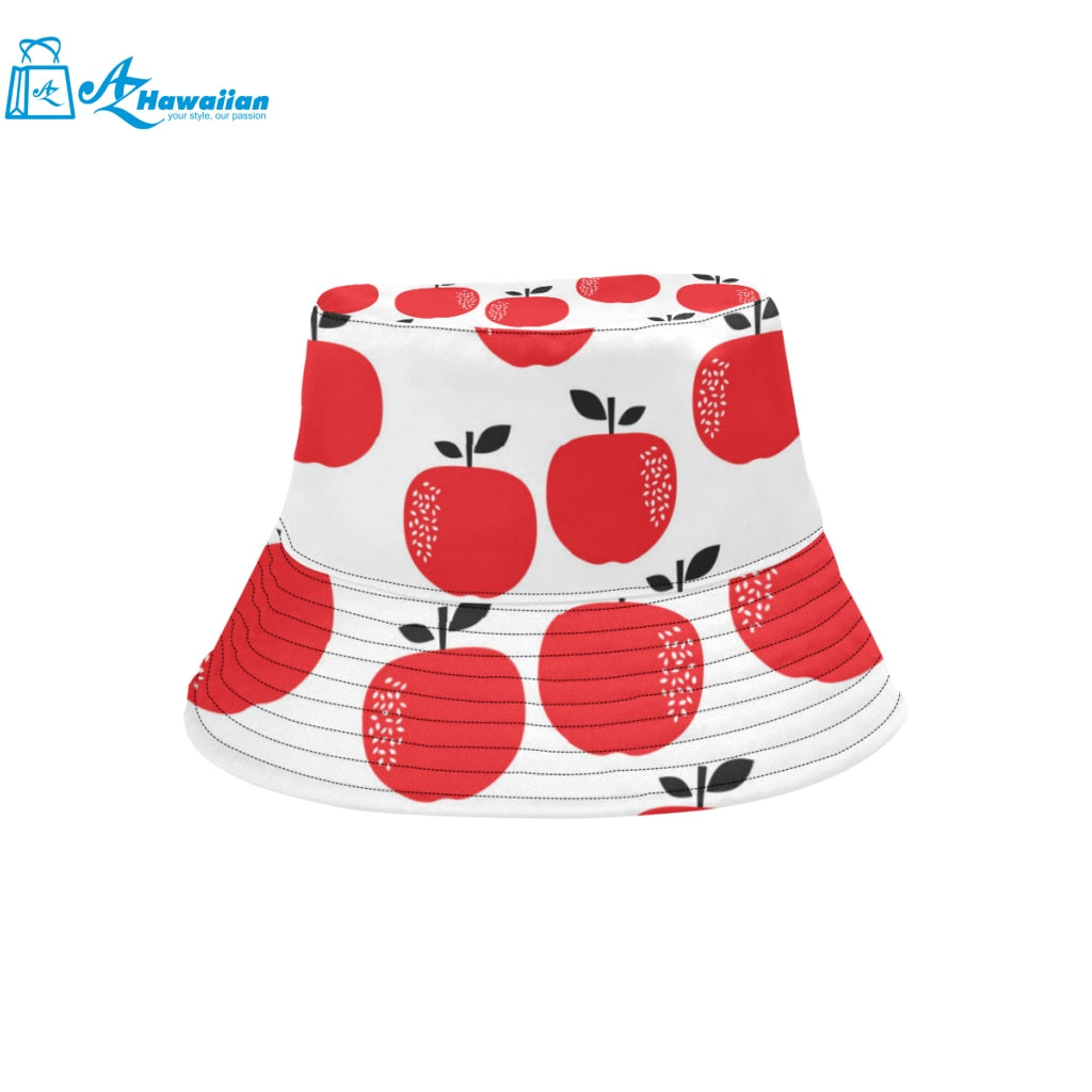 red apples white background Unisex Bucket Hat