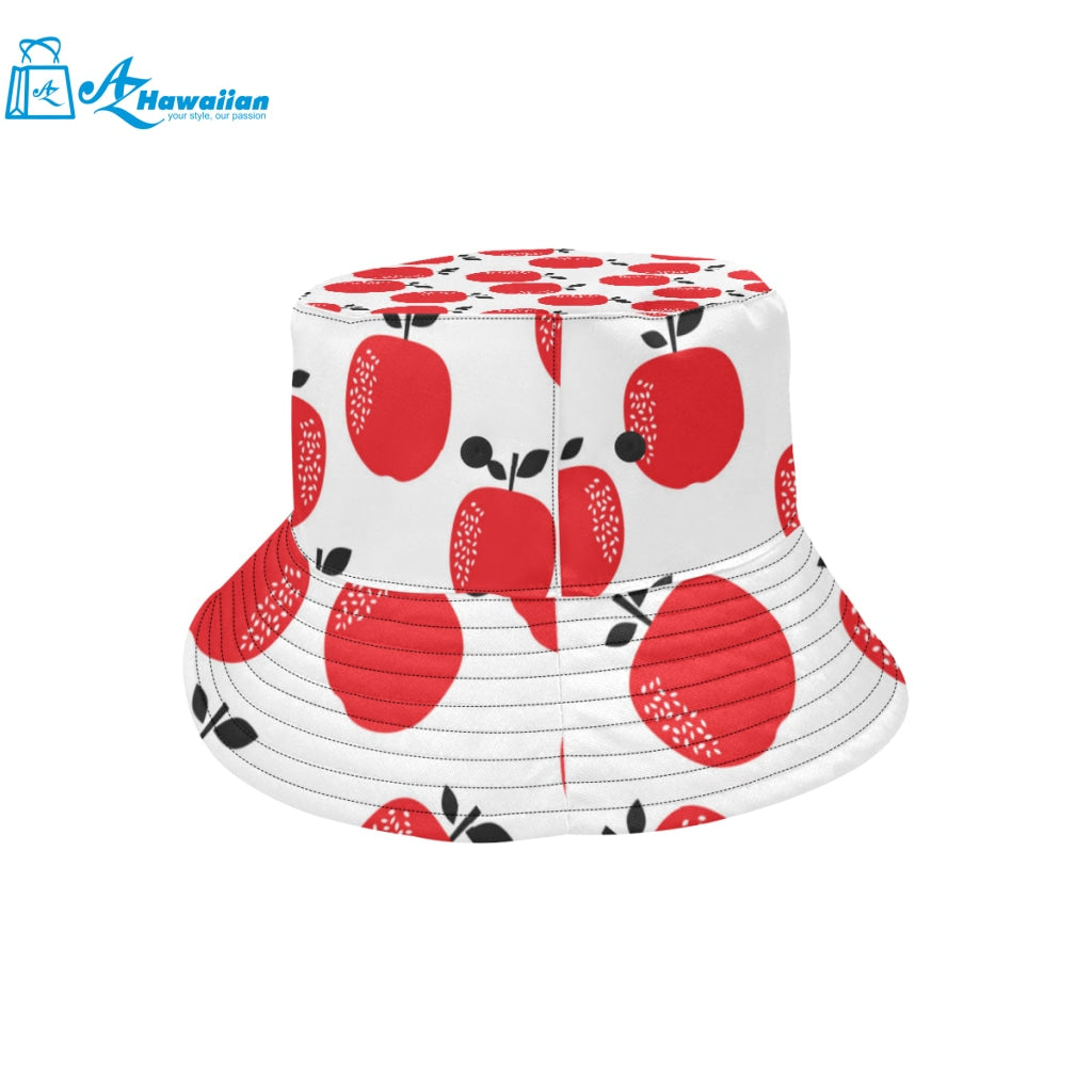 red apples white background Unisex Bucket Hat