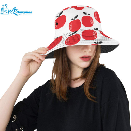 red apples white background Unisex Bucket Hat