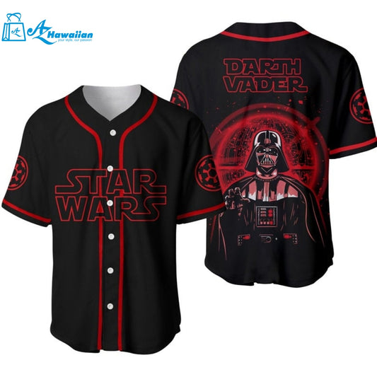 Red Darth Vader Star Wars All Over Print Unisex Baseball Jersey 