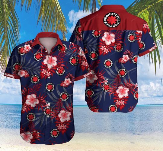 Red Hot Chili Peppers Hawaiian II Graphic Print Short Sleeve 