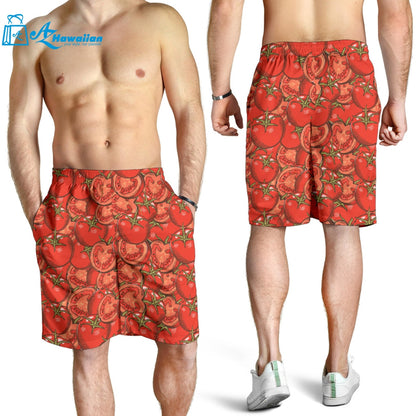 Red Tomato Pattern Men Shorts