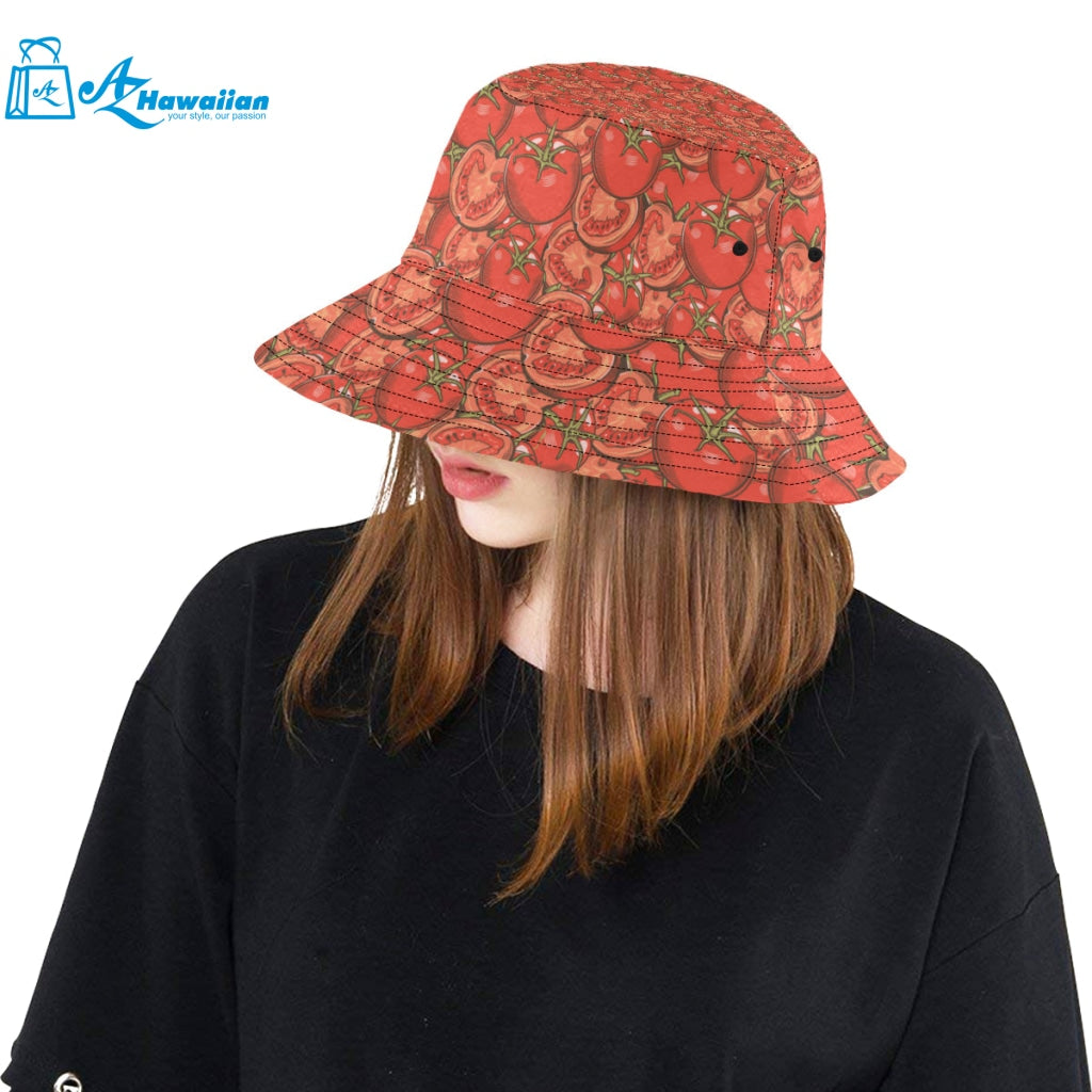 Red Tomato Pattern Unisex Bucket Hat