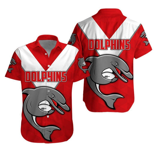 Redcliffe Hawaiian Shirt Dolphins Th5